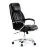 Křeslo kancelářské, černá ekokůže, chromový kříž, houpací mechanismus, nosnost 150kg - KA-F1385 BK