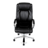 Křeslo kancelářské, černá ekokůže, chromový kříž, houpací mechanismus, nosnost 150kg - KA-F1385 BK