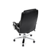Křeslo kancelářské, černá ekokůže, chromový kříž, houpací mechanismus, nosnost 150kg - KA-F1385 BK