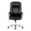 Křeslo kancelářské, černá ekokůže, chromový kříž, houpací mechanismus, nosnost 150kg - KA-F1385 BK