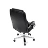Křeslo kancelářské, černá ekokůže, chromový kříž, houpací mechanismus, nosnost 150kg - KA-F1385 BK