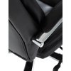 Křeslo kancelářské, černá ekokůže, chromový kříž, houpací mechanismus, nosnost 150kg - KA-F1385 BK