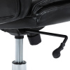 Křeslo kancelářské, černá ekokůže, chromový kříž, houpací mechanismus, nosnost 150kg - KA-F1385 BK