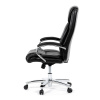 Křeslo kancelářské, černá ekokůže, chromový kříž, houpací mechanismus, nosnost 150kg - KA-F1385 BK