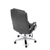 Křeslo kancelářské, šedá ekokůže, chromový kříž, houpací mechanismus, nosnost 150kg - KA-F1385 GREY