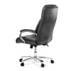 Křeslo kancelářské, šedá ekokůže, chromový kříž, houpací mechanismus, nosnost 150kg - KA-F1385 GREY