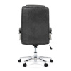 Křeslo kancelářské, šedá ekokůže, chromový kříž, houpací mechanismus, nosnost 150kg - KA-F1385 GREY