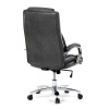 Křeslo kancelářské, šedá ekokůže, chromový kříž, houpací mechanismus, nosnost 150kg - KA-F1385 GREY