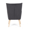 Křeslo, potah šedá manšestrová látka, dřevěné nohy, masiv kaučukovník - AK-314 GREY2