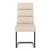 Židle jídelní, taštičkové pružiny v sedáku, madlo na opěráku, krémová látka, černý kov - DCL-P3107 CRM2