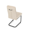 Židle jídelní, taštičkové pružiny v sedáku, madlo na opěráku, krémová látka, černý kov - DCL-P3107 CRM2
