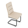 Židle jídelní, taštičkové pružiny v sedáku, madlo na opěráku, krémová látka, černý kov - DCL-P3107 CRM2