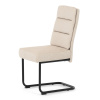 Židle jídelní, taštičkové pružiny v sedáku, madlo na opěráku, krémová látka, černý kov - DCL-P3107 CRM2