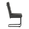 Židle jídelní, taštičkové pružiny v sedáku, madlo na opěráku, tmavě šedá látka, černý kov - DCL-P3107 GREY2