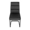 Židle jídelní, taštičkové pružiny v sedáku, madlo na opěráku, tmavě šedá látka, černý kov - DCL-P3107 GREY2