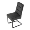 Židle jídelní, taštičkové pružiny v sedáku, madlo na opěráku, tmavě šedá látka, černý kov - DCL-P3107 GREY2