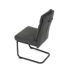 Židle jídelní, taštičkové pružiny v sedáku, madlo na opěráku, tmavě šedá látka, černý kov - DCL-P3107 GREY2