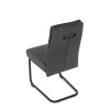 Židle jídelní, taštičkové pružiny v sedáku, madlo na opěráku, tmavě šedá látka, černý kov - DCL-P3107 GREY2