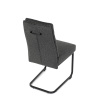 Židle jídelní, taštičkové pružiny v sedáku, madlo na opěráku, tmavě šedá látka, černý kov - DCL-P3107 GREY2