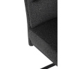 Židle jídelní, taštičkové pružiny v sedáku, madlo na opěráku, tmavě šedá látka, černý kov - DCL-P3107 GREY2