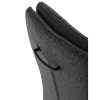 Židle jídelní, taštičkové pružiny v sedáku, madlo na opěráku, tmavě šedá látka, černý kov - DCL-P3107 GREY2