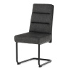 Židle jídelní, taštičkové pružiny v sedáku, madlo na opěráku, tmavě šedá látka, černý kov - DCL-P3107 GREY2