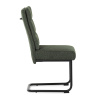 Židle jídelní, taštičkové pružiny v sedáku, madlo na opěráku, zelená látka, černý kov - DCL-P3107 GRN2