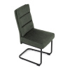 Židle jídelní, taštičkové pružiny v sedáku, madlo na opěráku, zelená látka, černý kov - DCL-P3107 GRN2