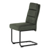 Židle jídelní, taštičkové pružiny v sedáku, madlo na opěráku, zelená látka, černý kov - DCL-P3107 GRN2