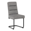 Židle jídelní, taštičkové pružiny v sedáku, madlo na opěráku, světle šedá látka, černý kov - DCL-P3107 SIL2