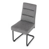 Židle jídelní, taštičkové pružiny v sedáku, madlo na opěráku, světle šedá látka, černý kov - DCL-P3107 SIL2