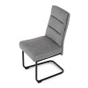 Židle jídelní, taštičkové pružiny v sedáku, madlo na opěráku, světle šedá látka, černý kov - DCL-P3107 SIL2