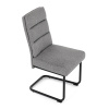 Židle jídelní, taštičkové pružiny v sedáku, madlo na opěráku, světle šedá látka, černý kov - DCL-P3107 SIL2