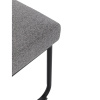 Židle jídelní, taštičkové pružiny v sedáku, madlo na opěráku, světle šedá látka, černý kov - DCL-P3107 SIL2