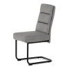 Židle jídelní, taštičkové pružiny v sedáku, madlo na opěráku, světle šedá látka, černý kov - DCL-P3107 SIL2