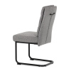 Židle jídelní, taštičkové pružiny v sedáku, madlo na opěráku, světle šedá látka, černý kov - DCL-P3107 SIL2