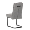 Židle jídelní, taštičkové pružiny v sedáku, madlo na opěráku, světle šedá látka, černý kov - DCL-P3107 SIL2