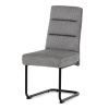 Židle jídelní, taštičkové pružiny v sedáku, madlo na opěráku, světle šedá látka, černý kov - DCL-P3107 SIL2