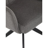 Židle jídelní, taštičkové pružiny v sedáku, 180° otočný mechanismus, šedá voděodolná látka, černý kov - DCH-P3170 GREY2