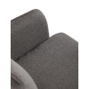 Židle jídelní, taštičkové pružiny v sedáku, 180° otočný mechanismus, šedá voděodolná látka, černý kov - DCH-P3170 GREY2