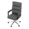 Židle kancelářská, šedá ekokůže, kříž kov chromový, houpací mechanismus, čalouněné područky - KA-D8104 GREY