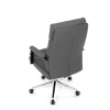 Židle kancelářská, šedá ekokůže, kříž kov chromový, houpací mechanismus, čalouněné područky - KA-D8104 GREY