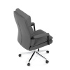 Židle kancelářská, šedá ekokůže, kříž kov chromový, houpací mechanismus, čalouněné područky - KA-D8104 GREY