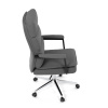 Židle kancelářská, šedá ekokůže, kříž kov chromový, houpací mechanismus, čalouněné područky - KA-D8104 GREY