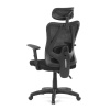 Židle kancelářská, nastavitelný podhlavník, potah černá síťovina mesh, mechanika permanent kontakt - KA-R215 BK