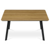 Stůl jídelní 140x80 cm, MDF deska, Melamine dekor dub, kov, černý lak - HT-531 OAK