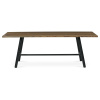 Stůl jídelní, 220x90cm, dýha, barva ořech, kovová černá noha - HT-T1822 WAL