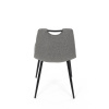 Židle jídelní, madlo, snadno čistitelná šedá látka, černý matný lak, kovové nohy - DCL-V2017 GREY2
