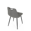 Židle jídelní, madlo, snadno čistitelná šedá látka, černý matný lak, kovové nohy - DCL-V2017 GREY2