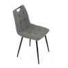 Židle jídelní, madlo, snadno čistitelná šedá látka, černý matný lak, kovové nohy - DCL-V2017 GREY2